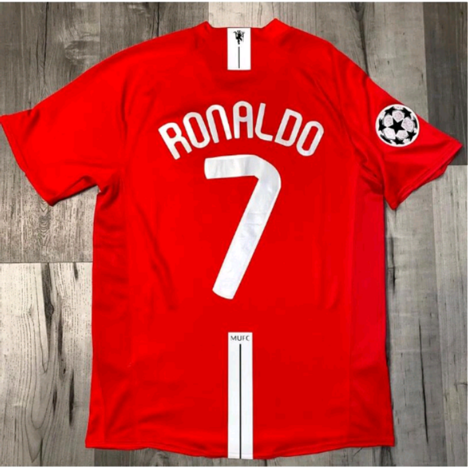 Social 2007 2008 Manchester United camisa retrô 07/08 Manchester United edição final Ronaldo camisa de futebol