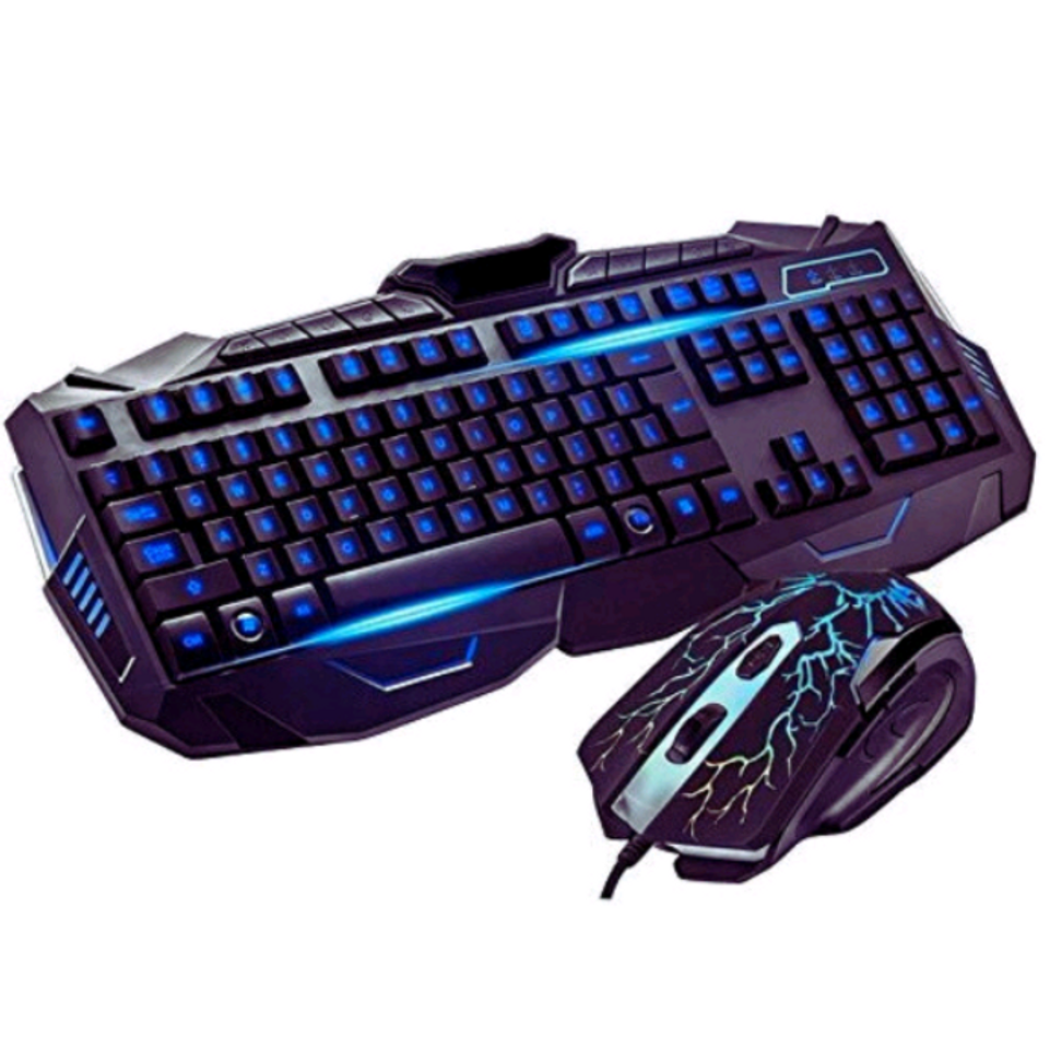 Social Kit teclado mouse Gamer jogos LED 3 cores 600/1000/1600 dpi teclado multimídia