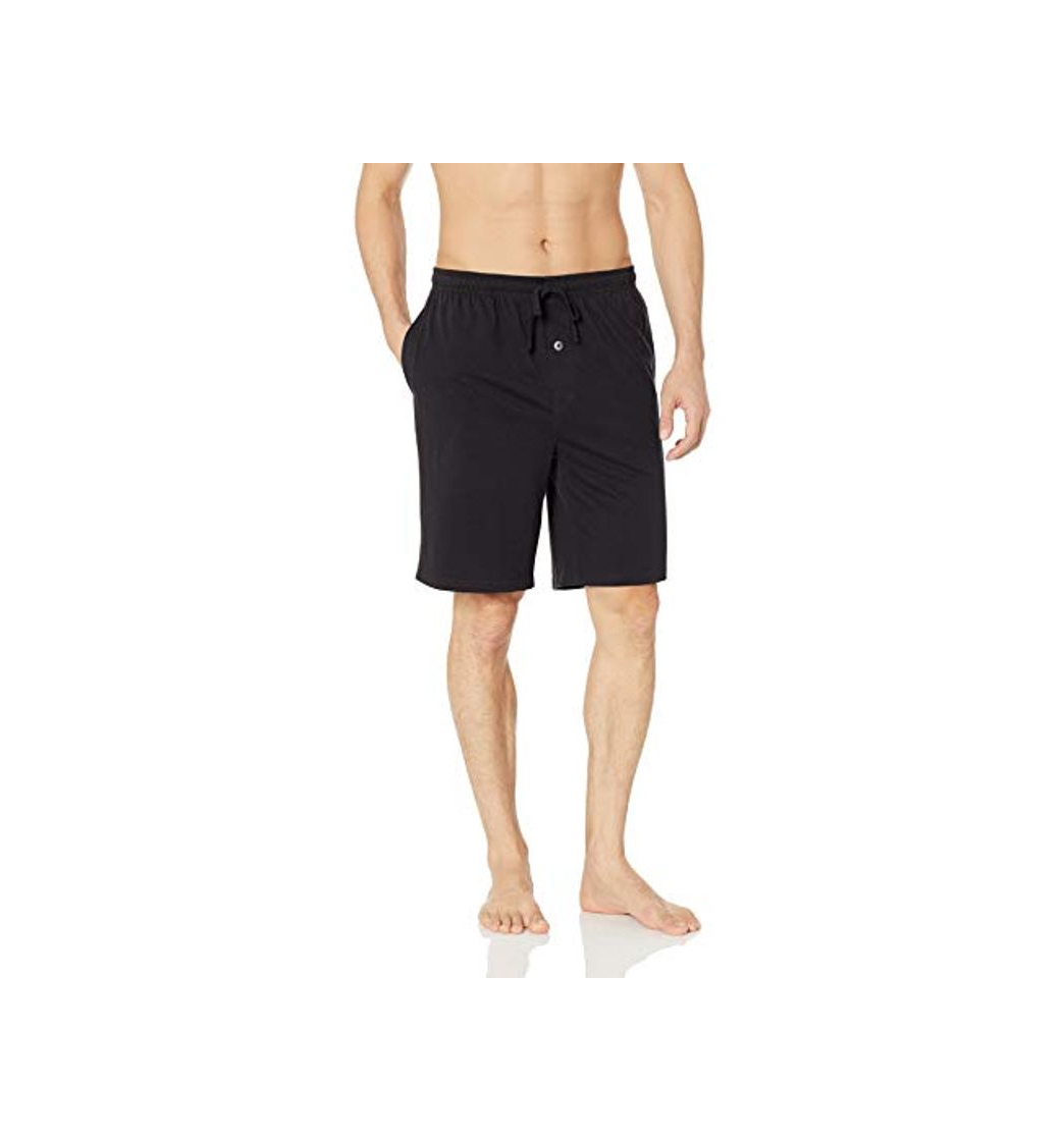 Fashion Amazon Essentials - Pantalón corto de pijama para hombre, Negro