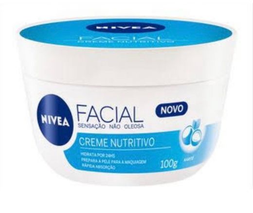 Nívea creme facial nutritivo- prepara a pele para maquiagem 