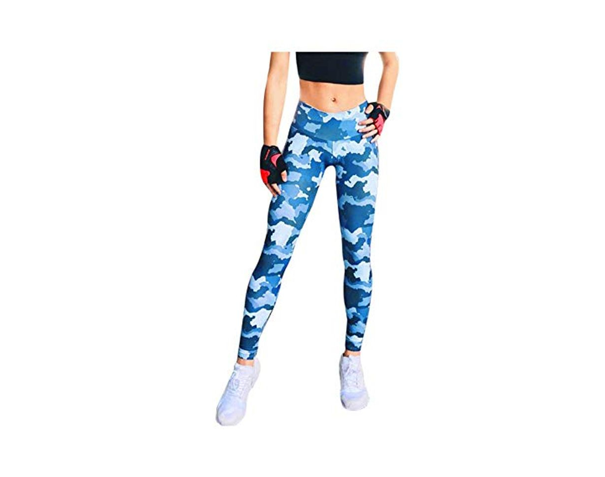 Social WUXEGHK Mujeres Cintura Alta Deportes Gimnasio Yoga Correr Leggings De Poliéster Pantalones