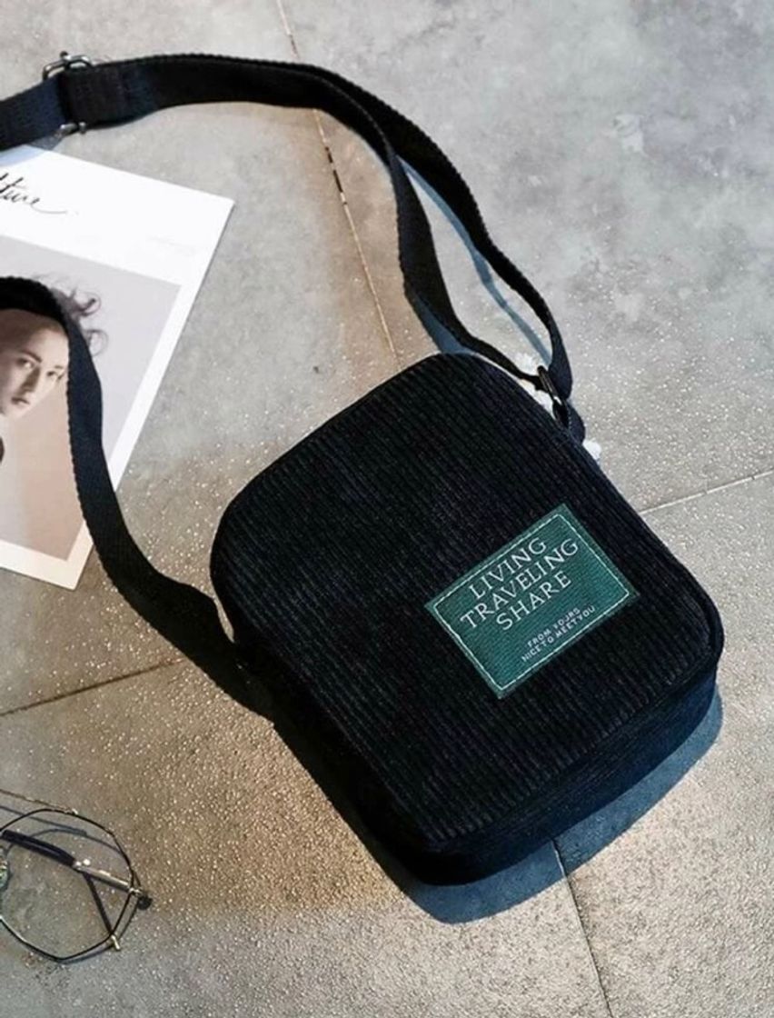 Social Vintage Bordado Preto Crossbody