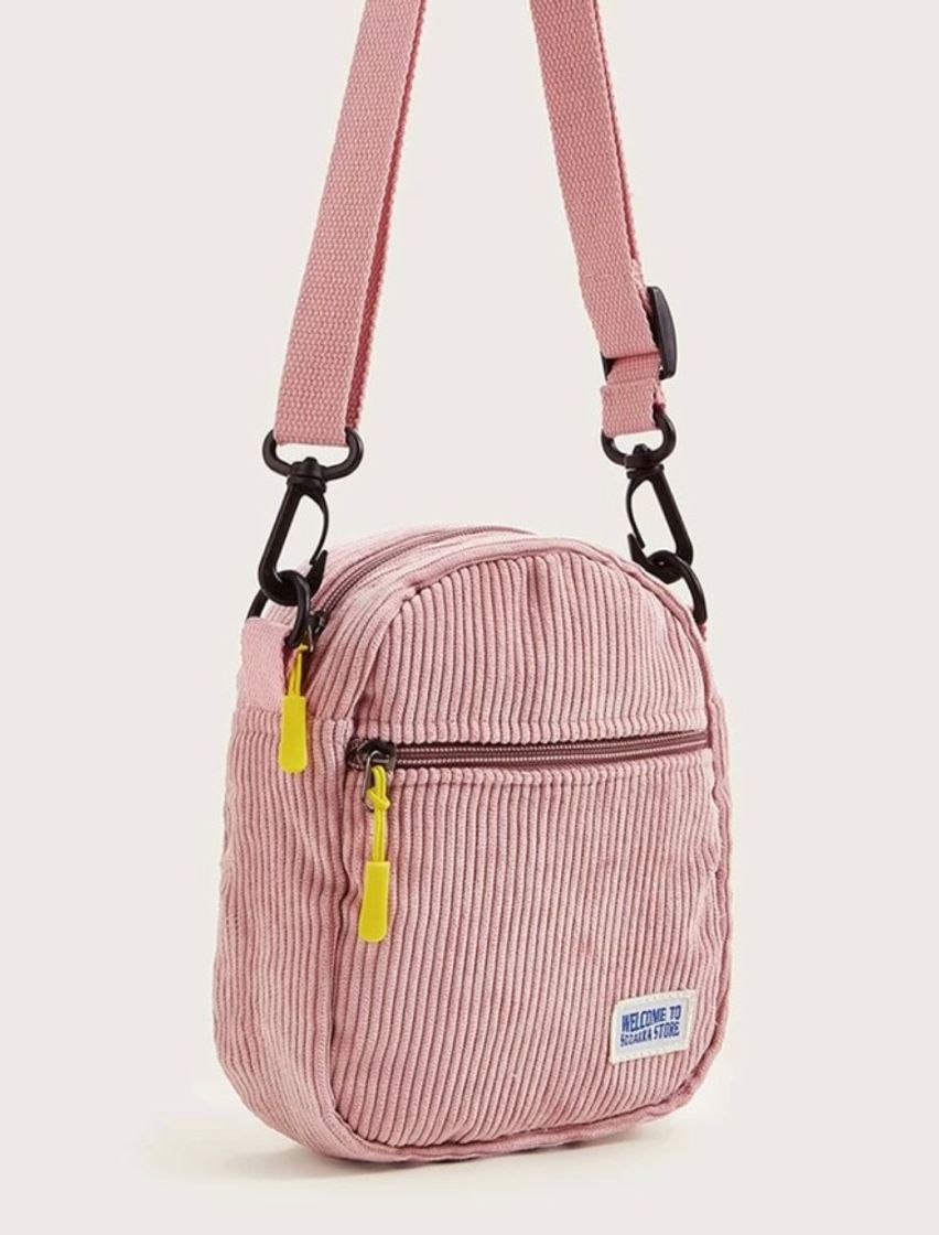 Social Bolsa com nervuras Pink 