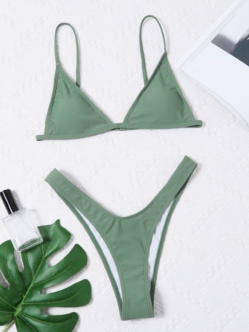 Moda Biquíni sexy verde 