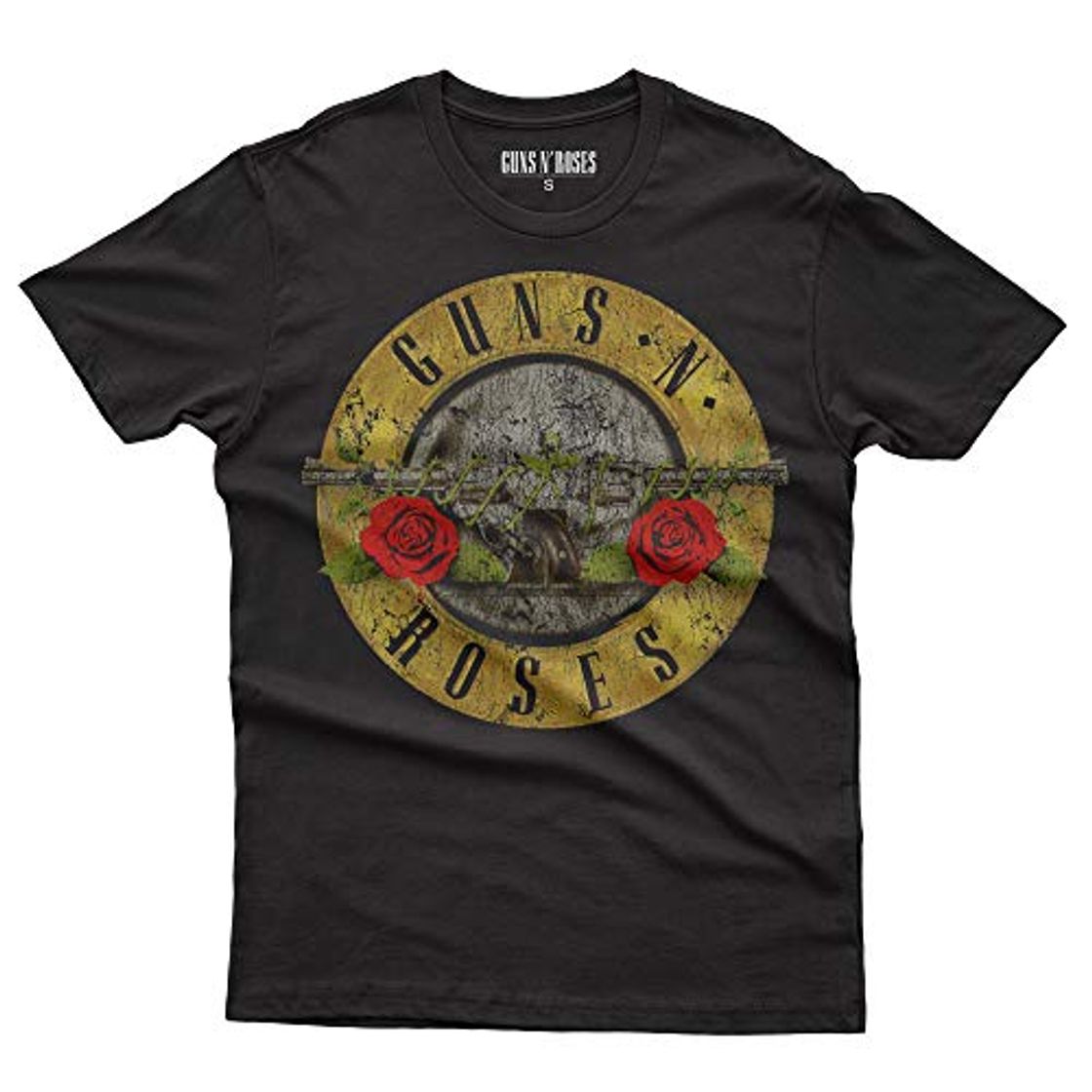 Fashion Guns N' Roses Vintage Bullet Logo T-Shirt Official Licensed Hombre