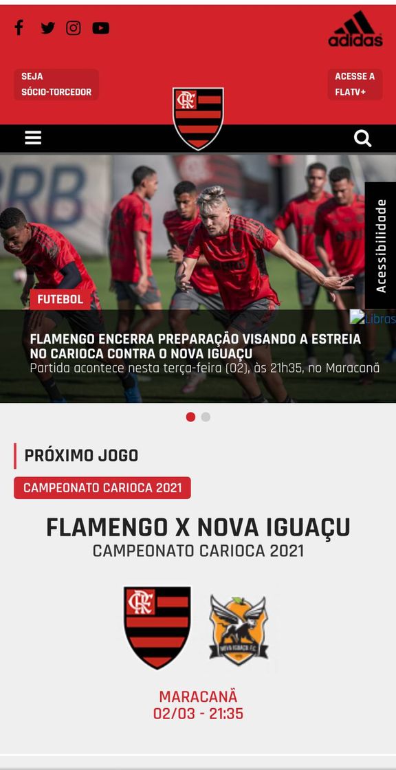 Moda Site oficial do Flamengo 