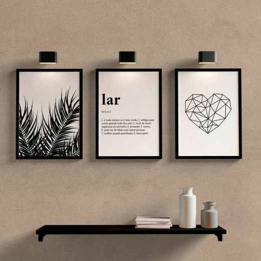 •Quadro decorativo preto e branco•