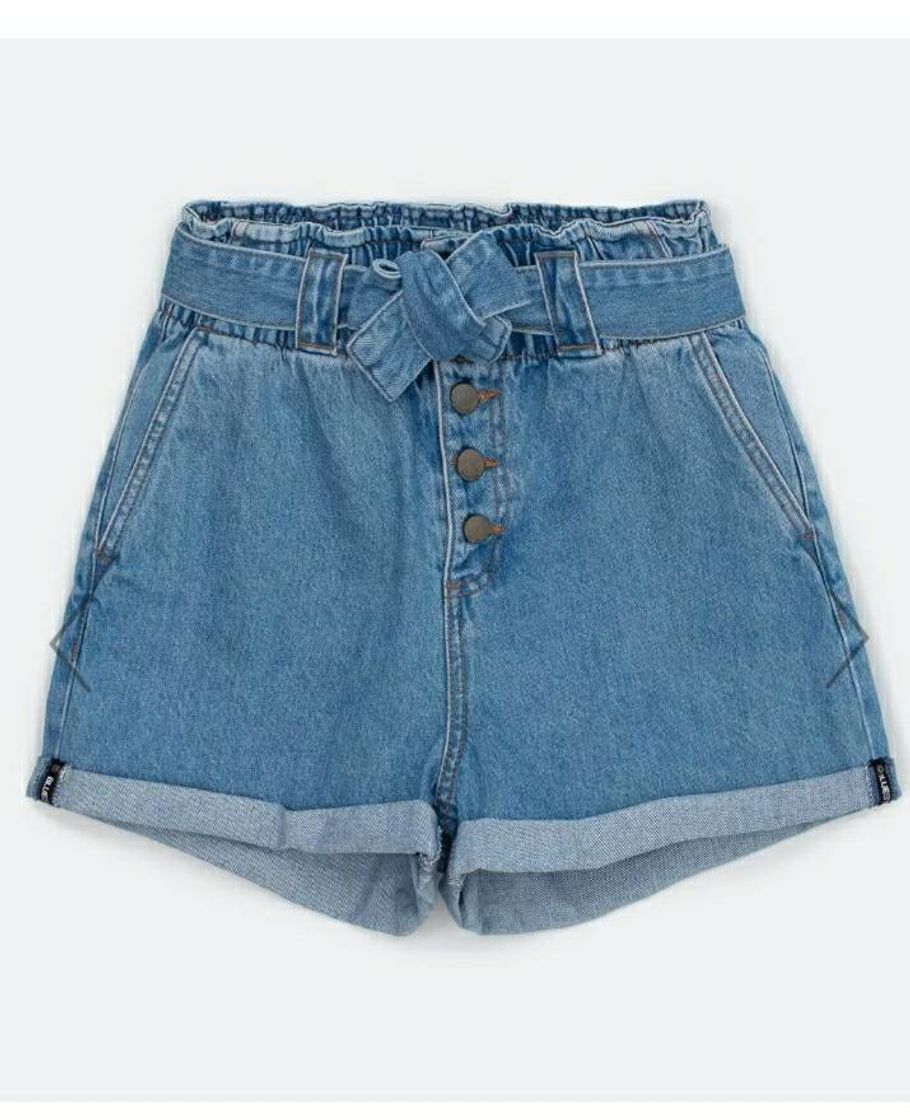 Moda Short Clochard Jeans com Cinto Faixa