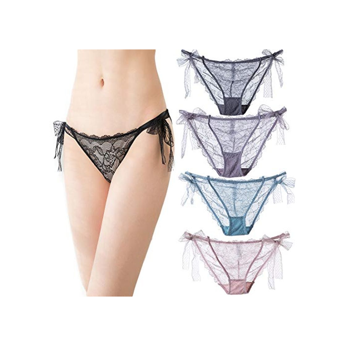 Fashion Tanga ajustable de encaje para mujer