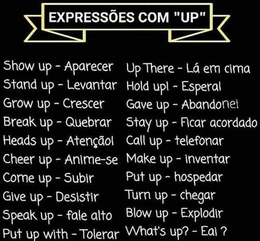 expressões com " UP " 