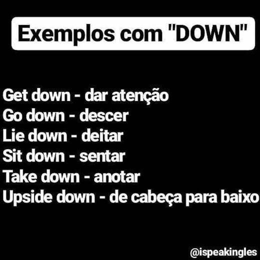 exemplos com " DOWN "
