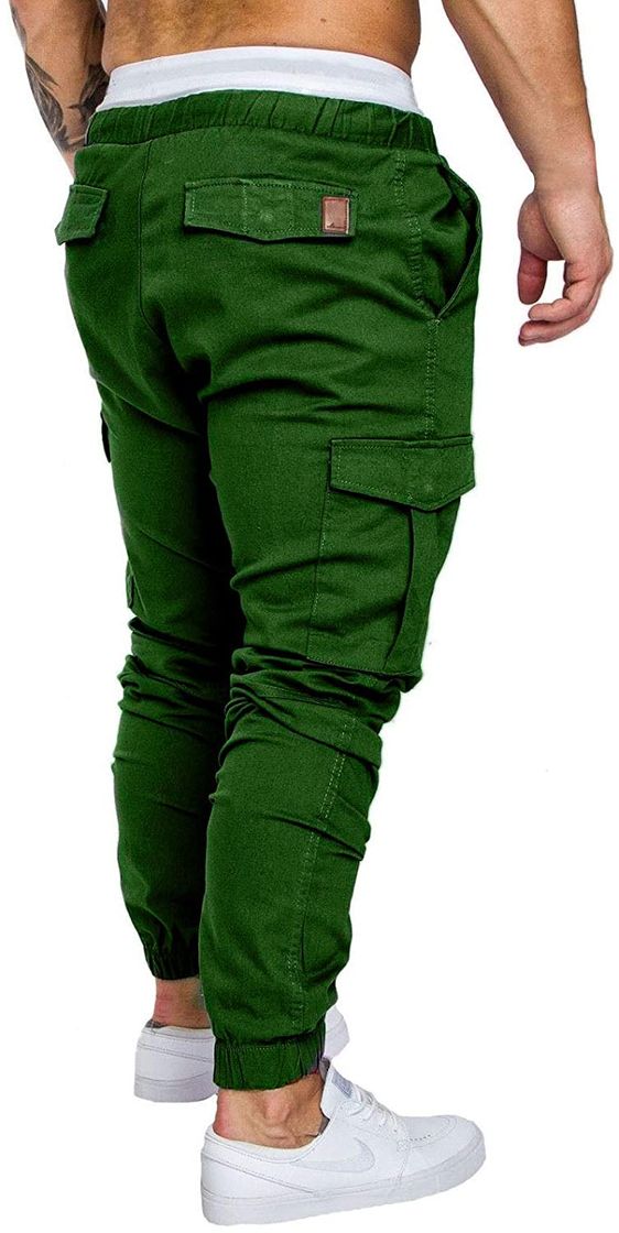 Product FGFD Pantalones de Hombre Jogger Deportivos Pantalón Cargo Casuales Chino de Algodón