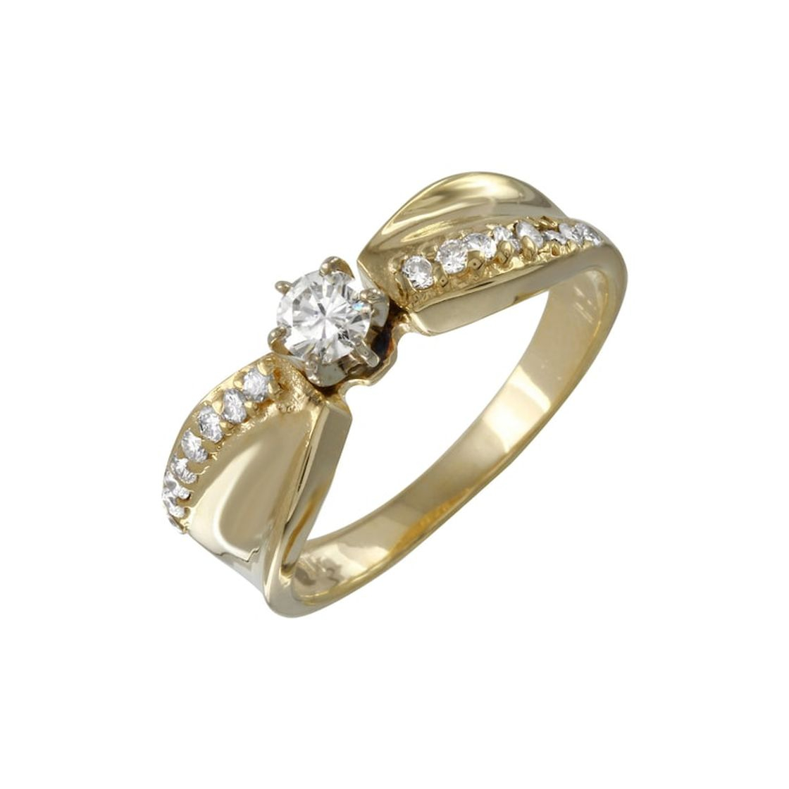 Product Anyeda Mujer Anillo de Compromiso 18K Gold Seis Garra Diamante Plata Anillo Oro 24K Tamaño 15