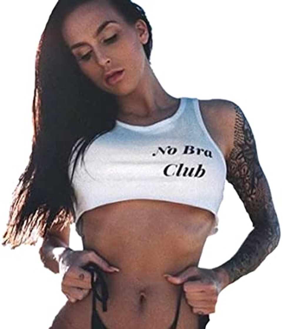 Social Camisetas sin Manga de Mujer,Mujeres Sexy Verano Deporte Sujetadors Tops de Cortos