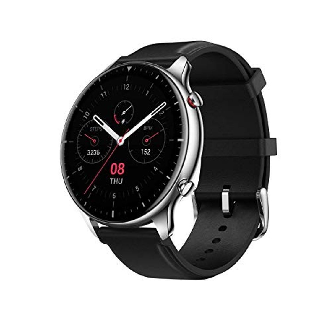 Producto Amazfit GTR 2 Smartwatch Reloj Inteligente Fitness12 Modos Deportivos 5 ATM Asistentes de Voz 3GB Almacenamiento de Música Llamadas Telefónicas Bluetooth GPS Stainless Steel