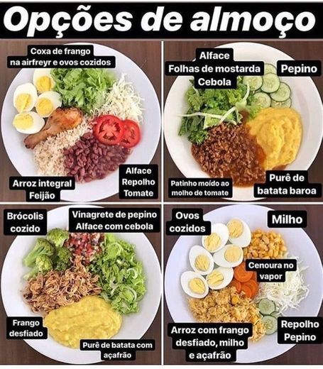 Opções de almoço 🥗 