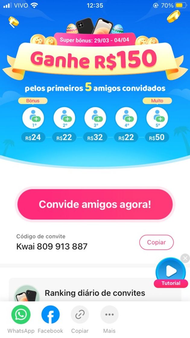 App Ganhe 150 reais apenas assistindo vídeo 