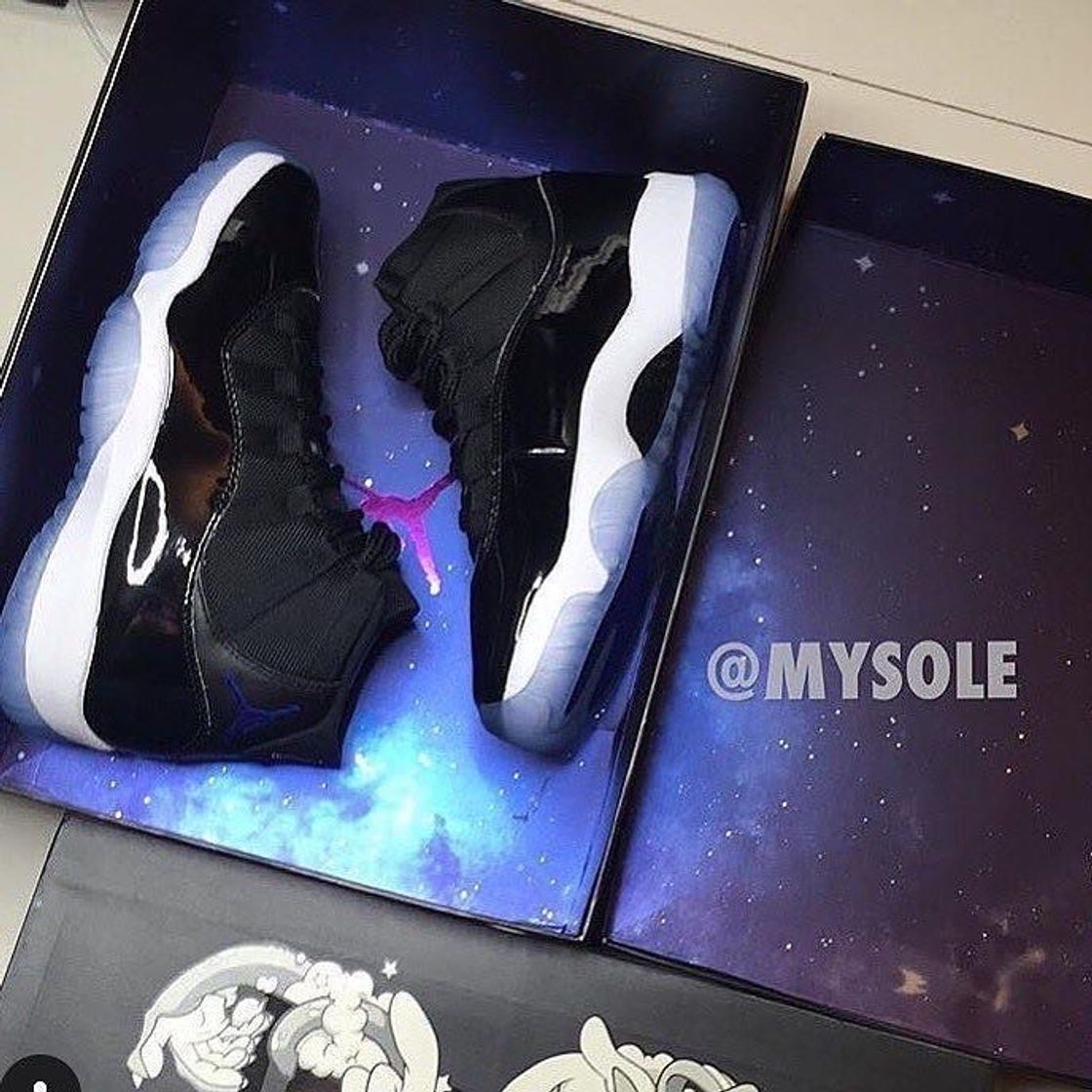 Moda Jordan Air Retro 11 Low IE Space Jam Black/Concord-White Negro cable de