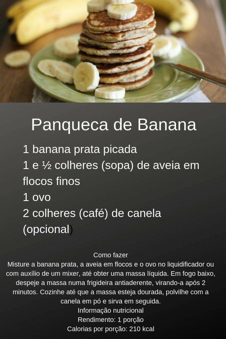 Fashion Panqueca de banana😍