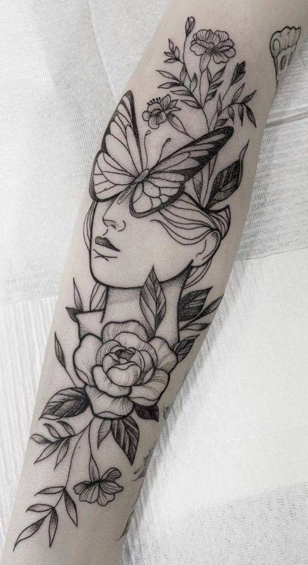 Moda Tatuagem de mulher.