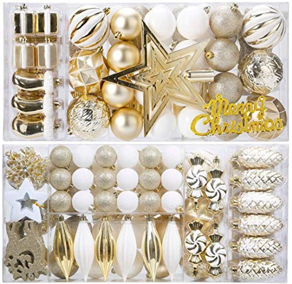 Producto KOGLEE Bolas de Navidad para decoración de árboles de Navidad 87 Piezas,