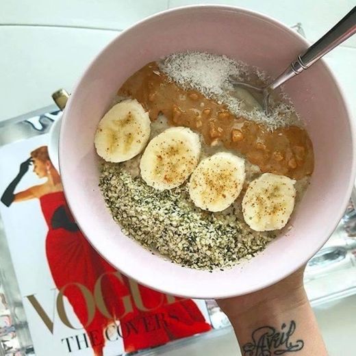 Avena con leche de almendras