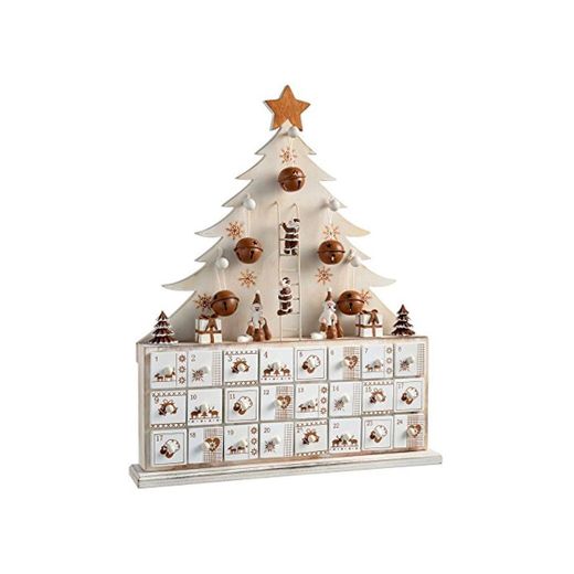 WeRChristmas – Árbol de Madera Calendario de adviento de Navidad