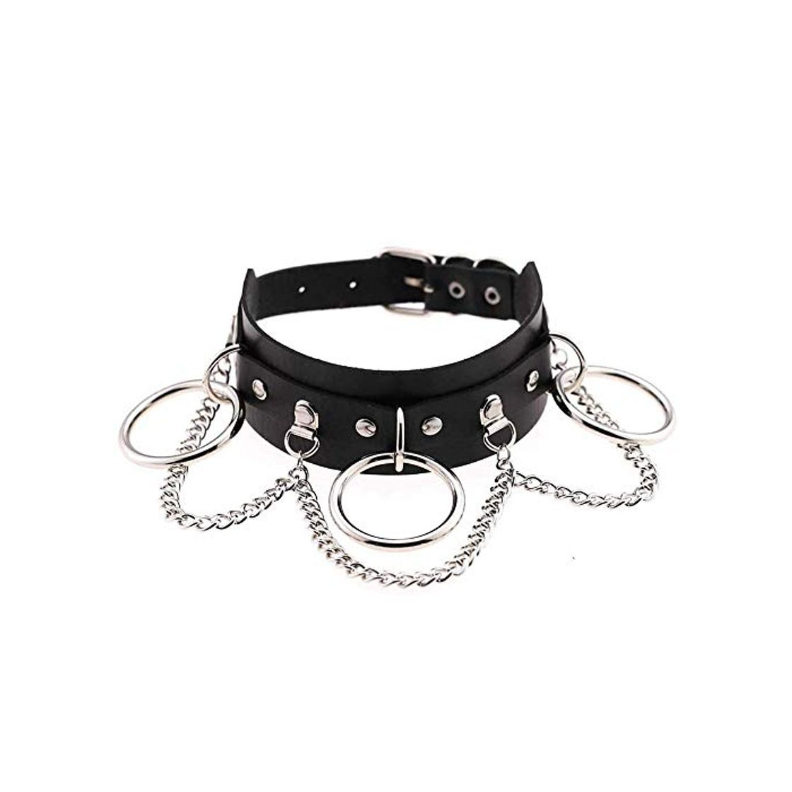 Social Ritte 1 Pieza Collar Punk, Collar Cuero Punk, PU Punk Collar Juntas