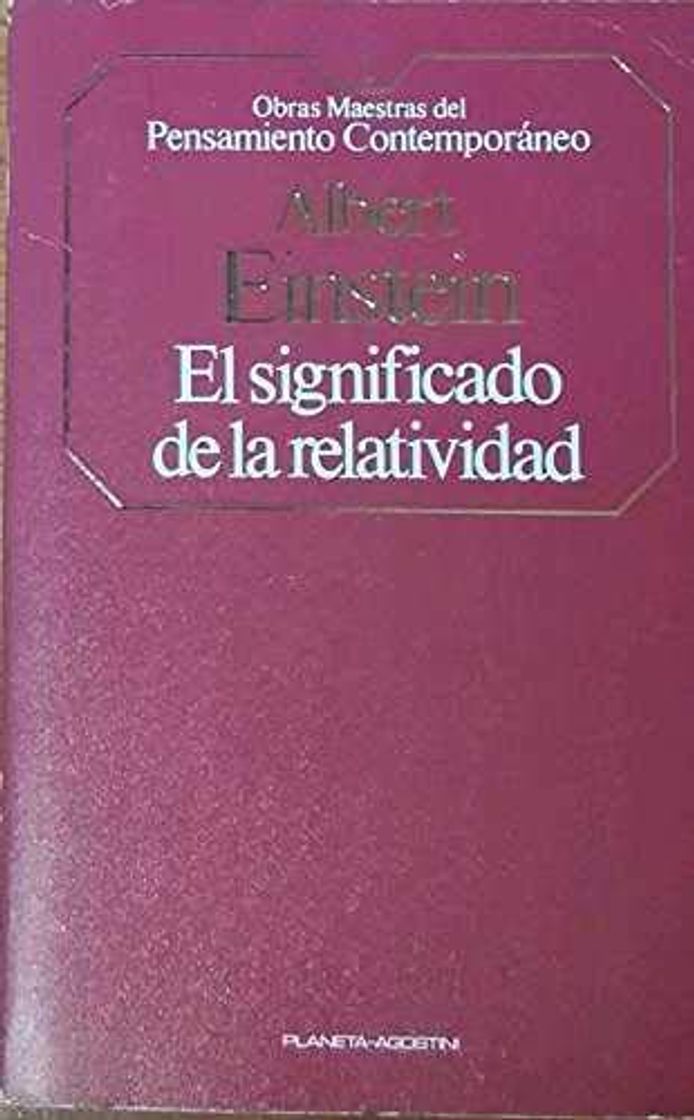 Libros El Significado de la Relatividad