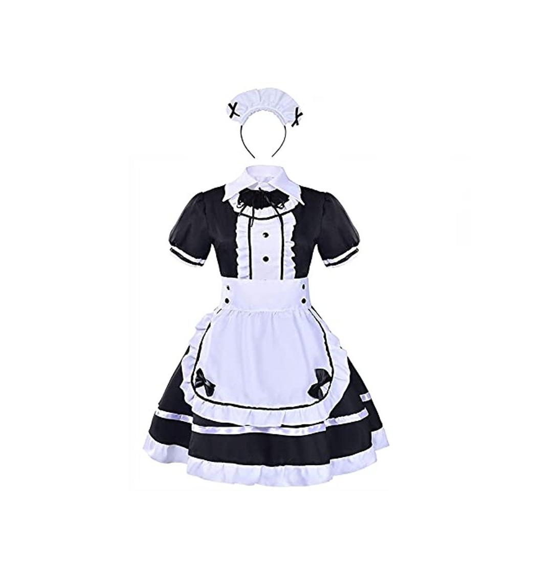 Product tzm2016 Anime Cosplay Costume French Maid Outfit Halloween 4 pcs as a