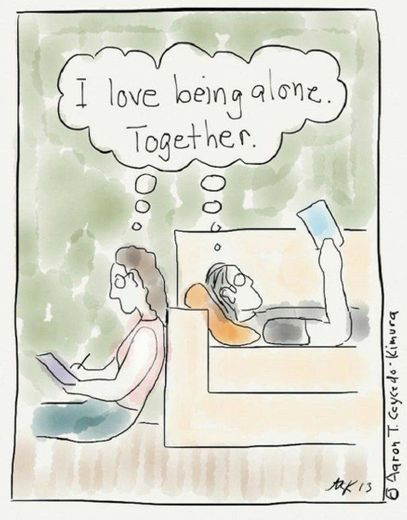 Ilustração : Amo estar sozinho, juntos (algo assim) 