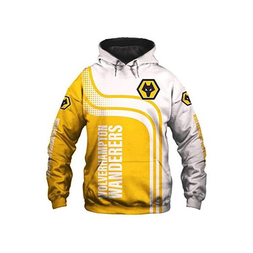 LIULL Sudadera con Capucha De Los Deportes Wolverhampton 3D Digital Béisbol Camiseta