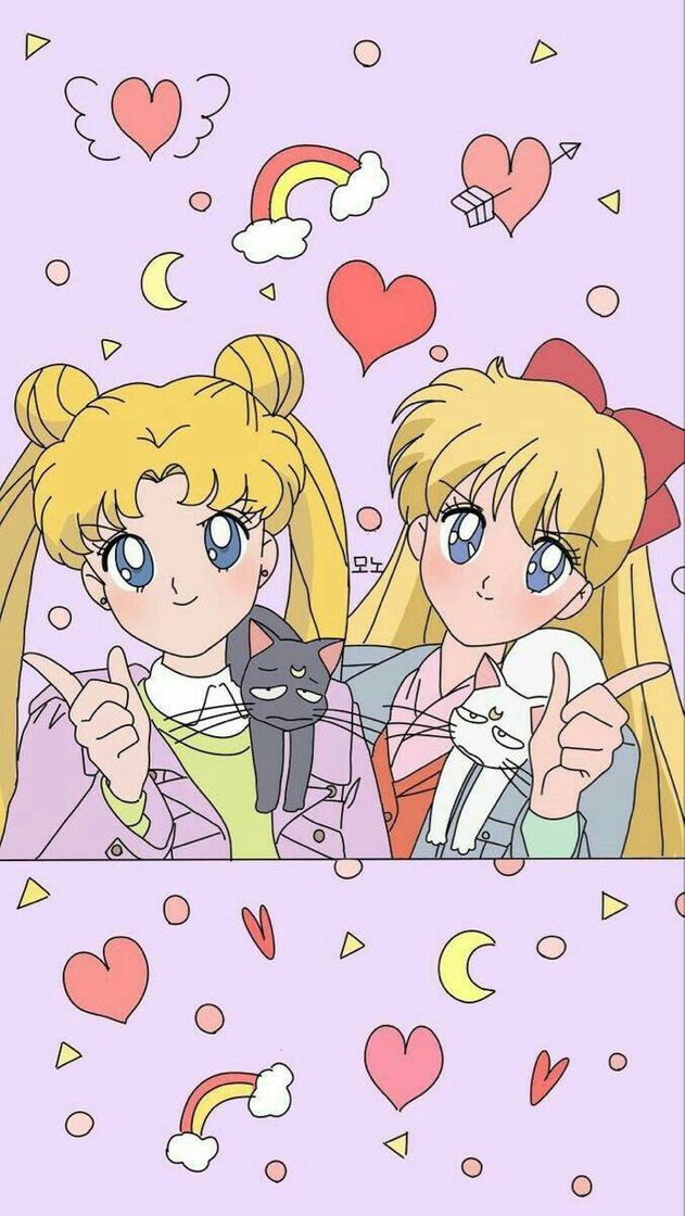 Moda Walpapper sailor moon, sailor Vênus, Luna e Artemis