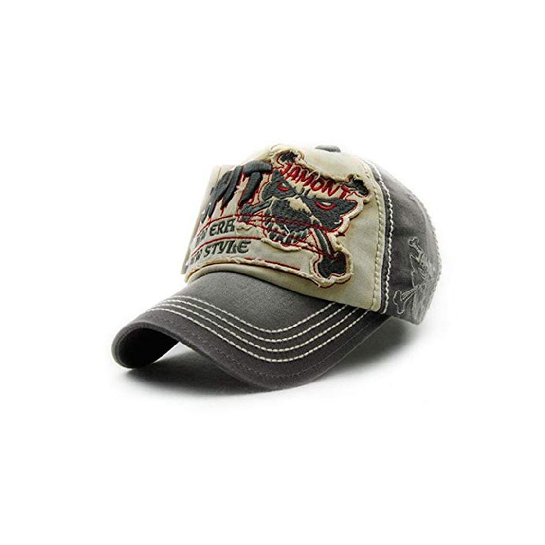 Social YZCX Wolf Embroidered Baseball Cap Men's Cotton Back Buckle Hat Ladies Adjustable