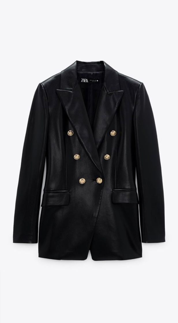 Social Faux Leather Blazer Zara