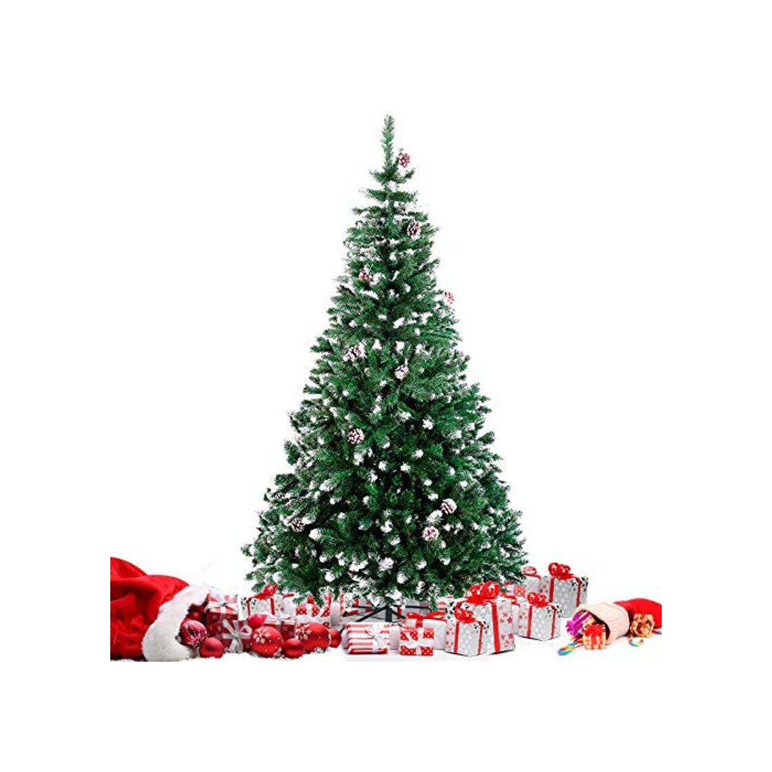 Producto amzdeal Árbol de Navidad Nevado 180CM - Árbol Artificial con 800 Puntas,