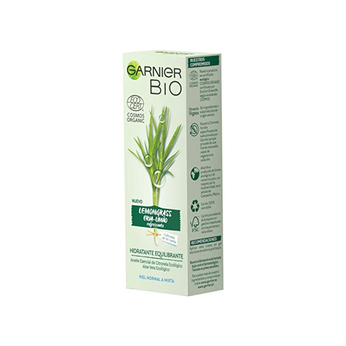 Social Garnier Bio Ecocert Lemongrass Crema Hidratante 50 Ml 1 Unidad 50 ml