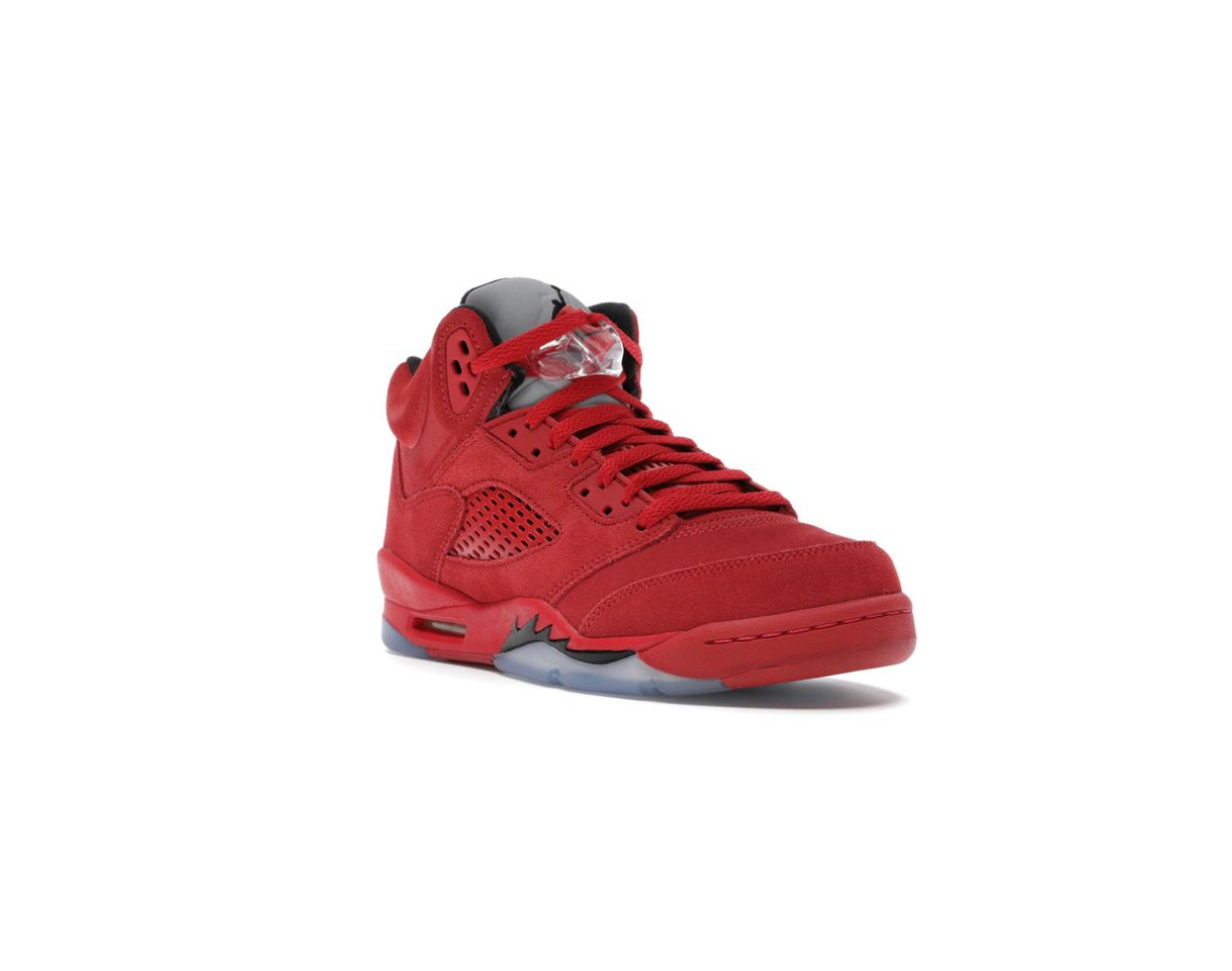 Fashion Jordan 5 Red Suede