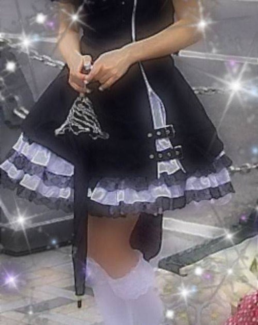 Moda roupa estilo sanrio goth