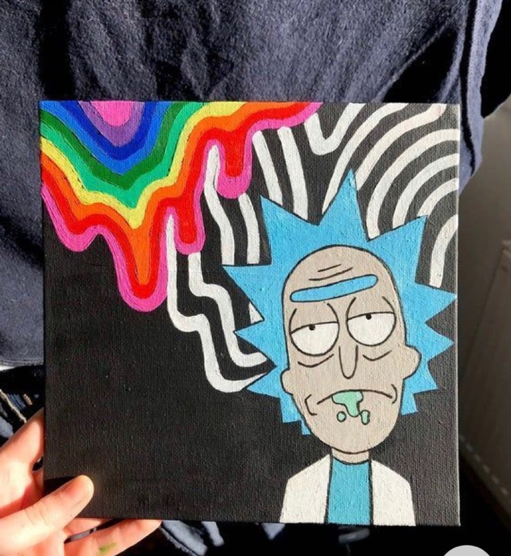 Fashion inspiracao pintura rick and morty