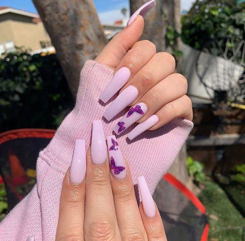 Moda Unhas rosas com borboleta 🦋