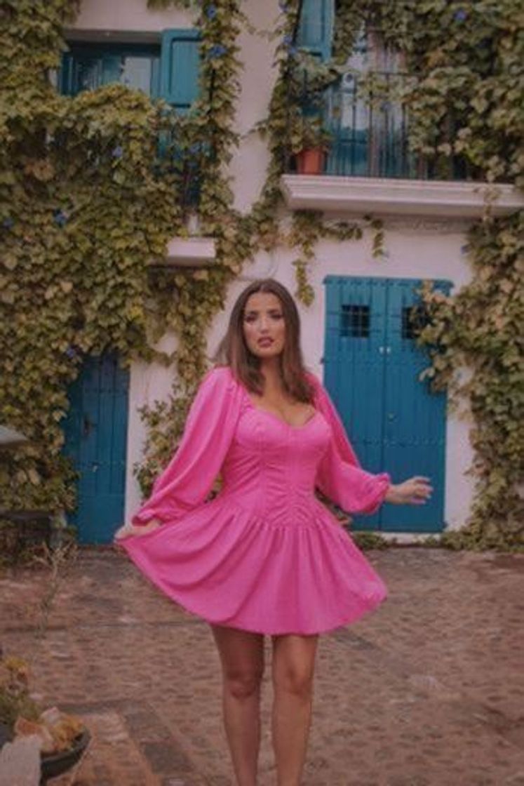 Social Vestido corsé rosa luminoso