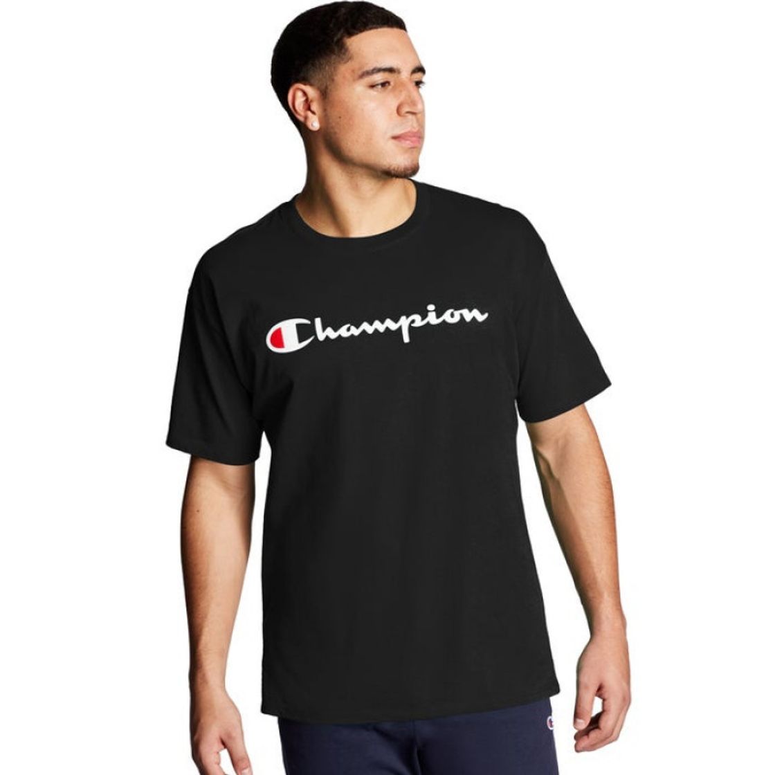 Moda camiseta champion preta 