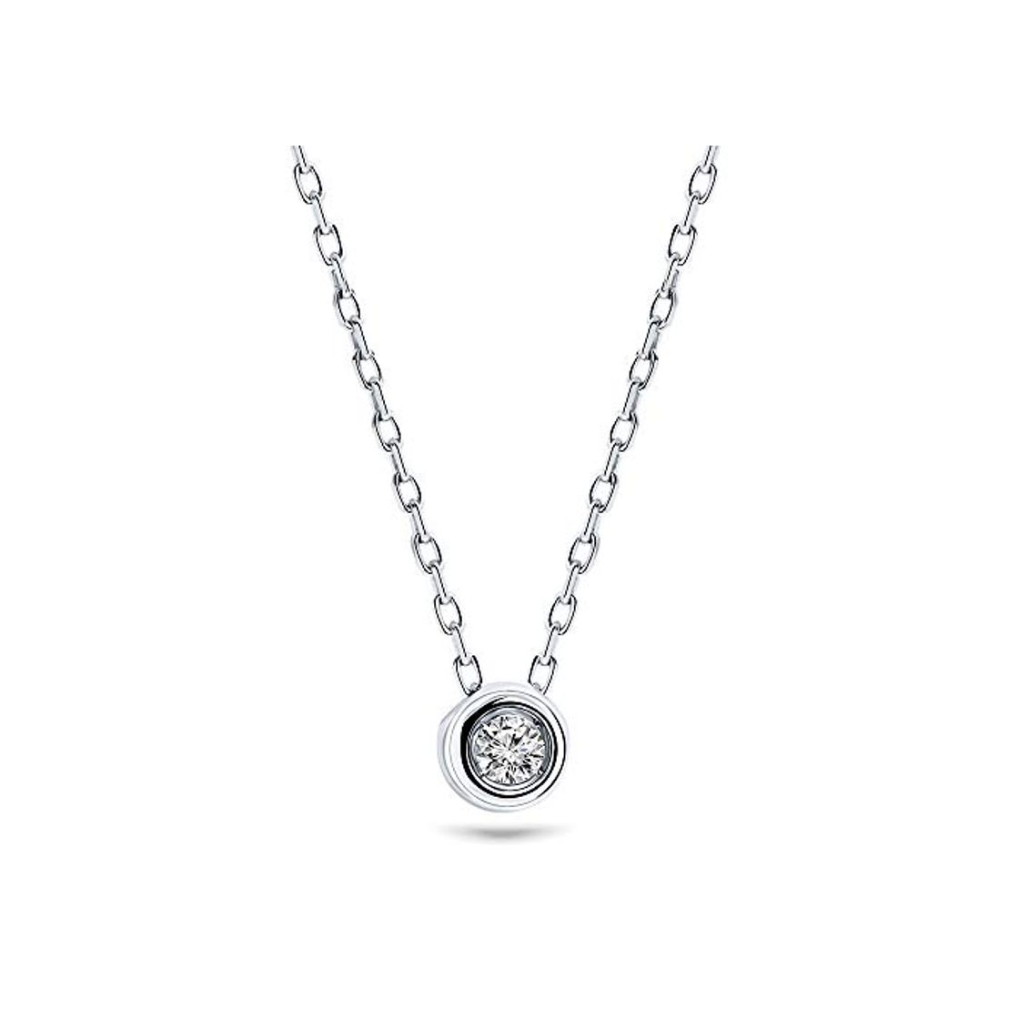 Product Miore - Cadena para mujer de 0,05 ct, solitario y diamante, collar