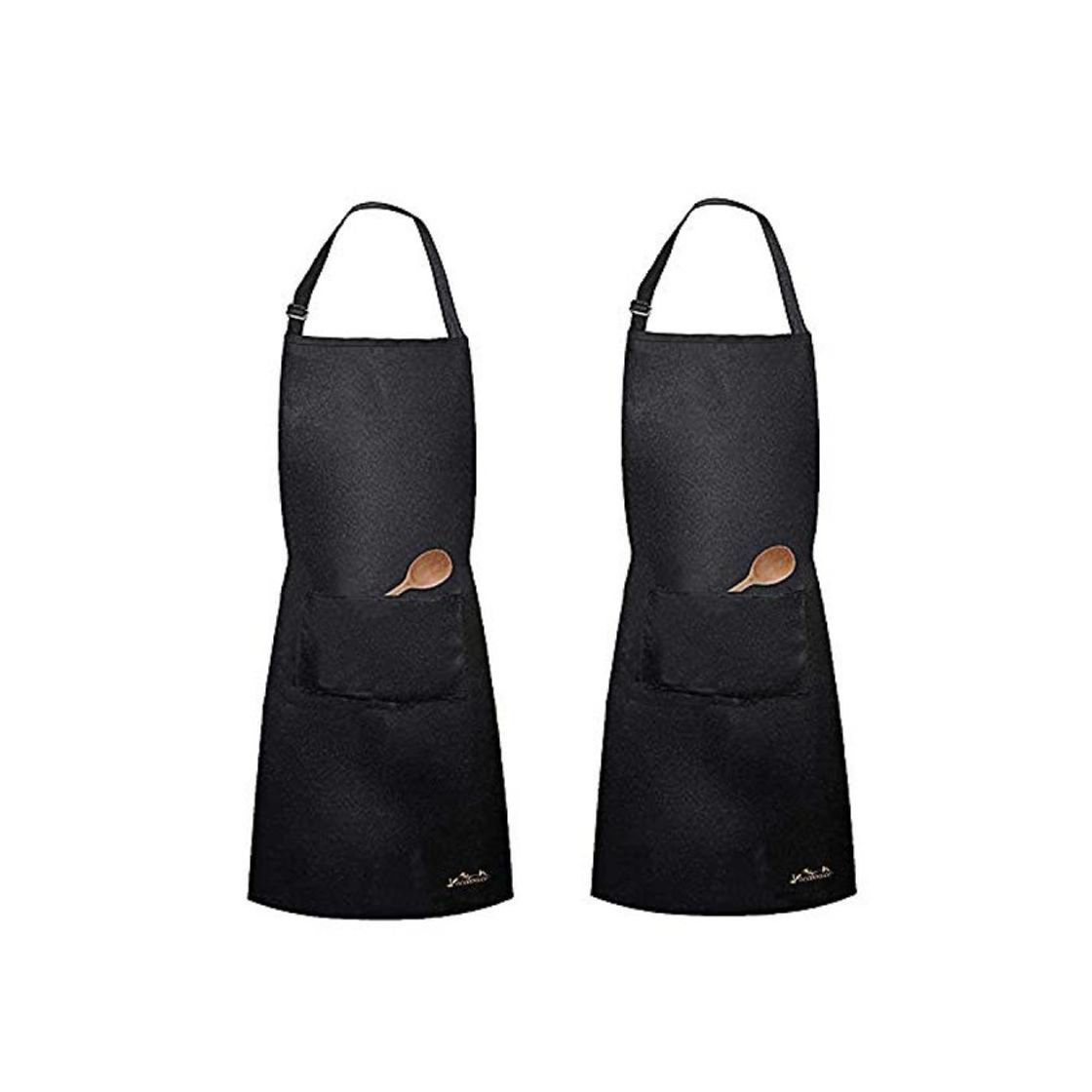 Producto Viedouce 2 Piezas Delantales Impermeables Ajustables del Cocinero con Bolsillo Cocina Delantale