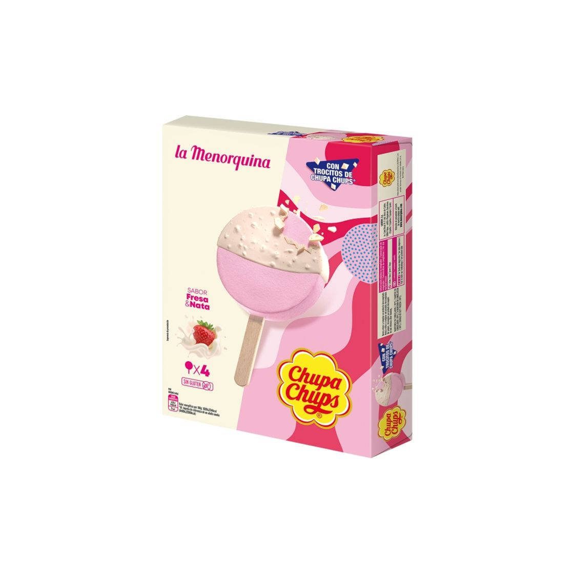 Product Bombón fresa nata chupa chups