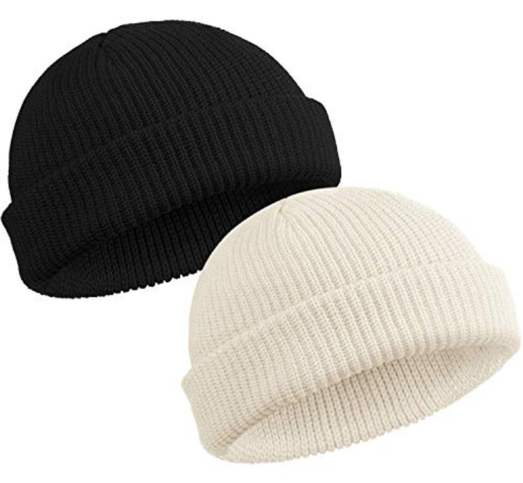 Fashion JFAN Retro Trawler Winter Beanie Hat Gorra de béisbol Sombrero de Reloj de Arrastre Beanie Gorra Enrollable de Borde Enrollado Gorro de Pescador Gorro Pescador Hats Gorros de Punto para Hombre Mujer