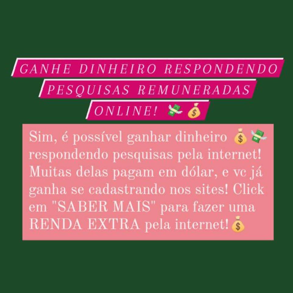 Moda Ganhe dinheiro respondendo pesquisas remuneradas online💰💸