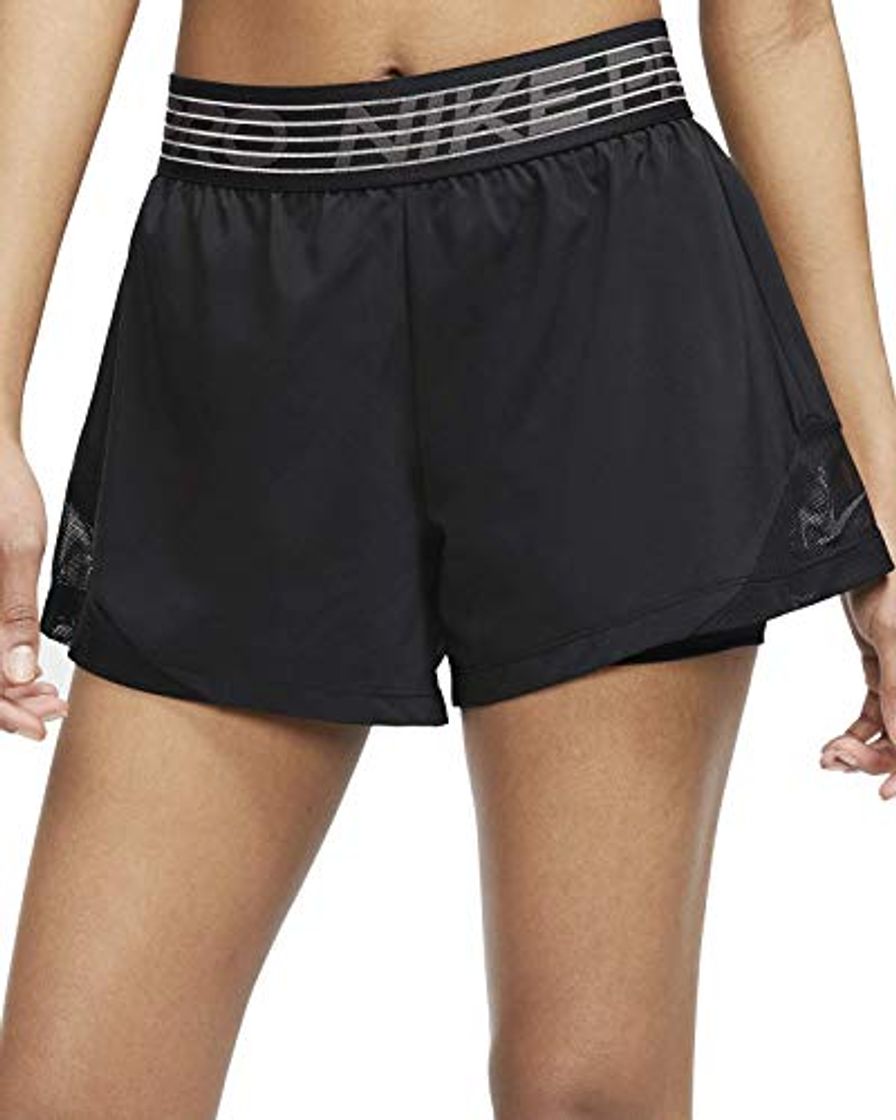 Moda NIKE W NK FLX 2In1 Short Wvn Essnt Sport Shorts, Mujer, Black