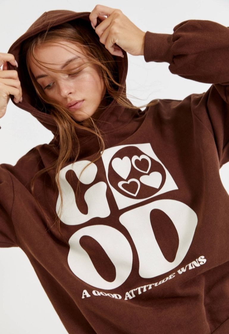 SUDADERA MARRÓN GRÁFICO